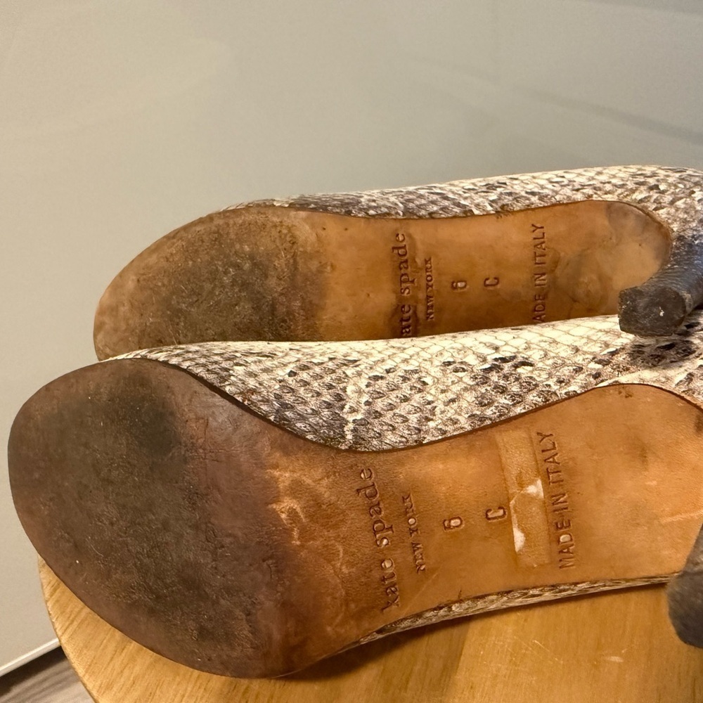 Kate Spade Snakeskin Patterned Heels - Picture 7 of 7